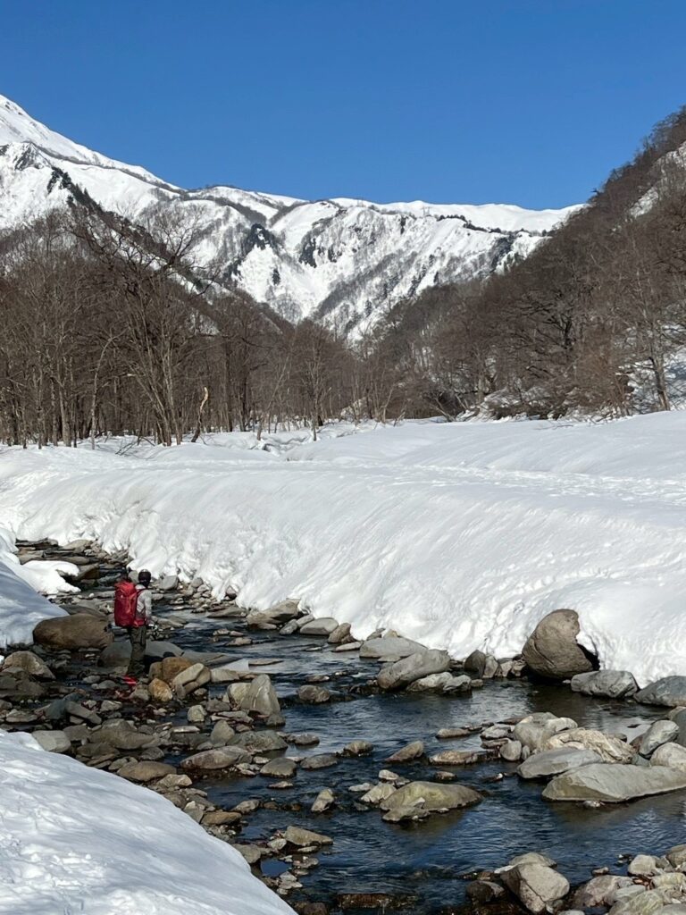 マチガ沢先の渡渉ポイント