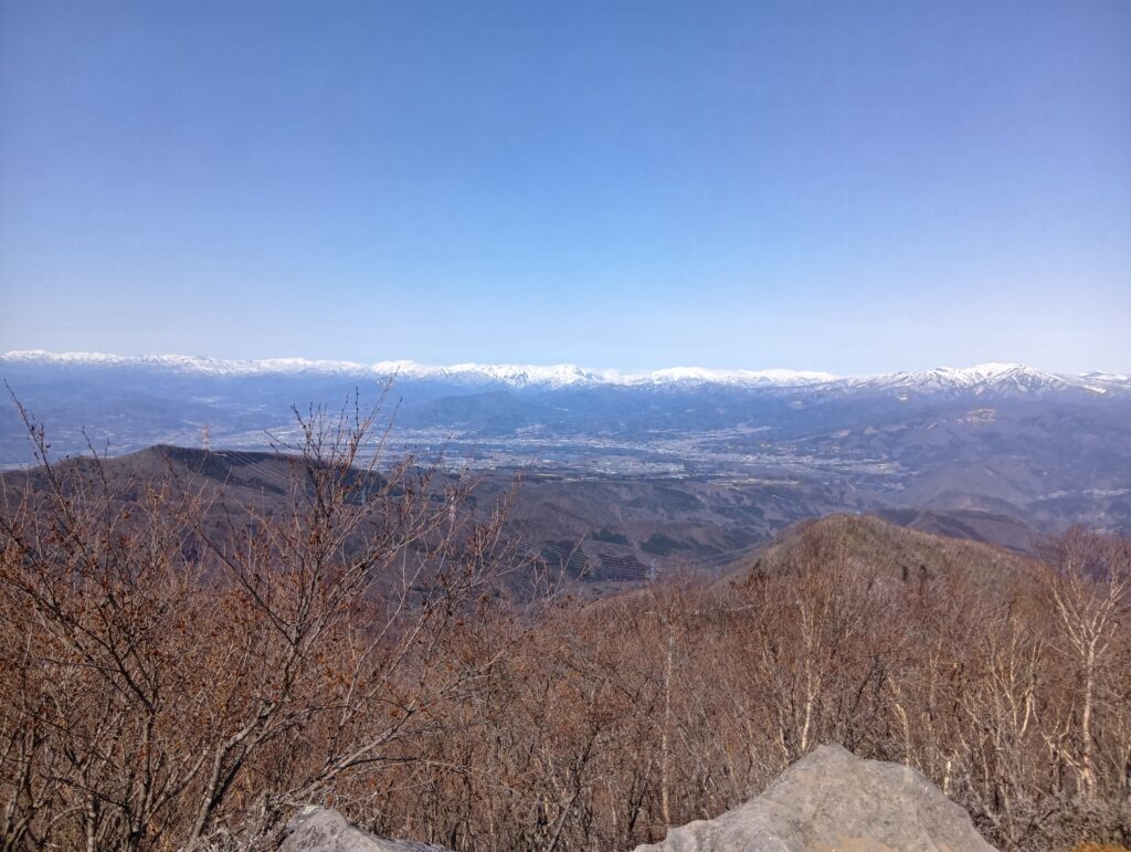 赤城山から見る上信越の山々